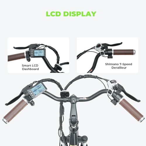 isinwheel M60 Electric Bike for Adults 750W 28mph Ebike with 48V 13Ah Removable Battery, USB Charging Port, 7 Speed Gearshift
