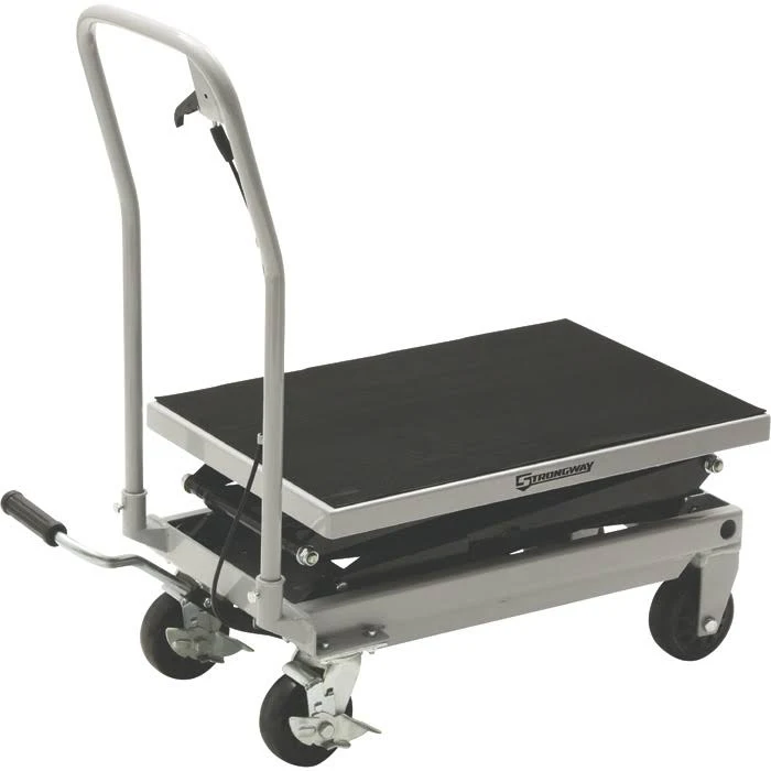 Strongway 2-Speed Hydraulic Rapid XT Lift Table Cart - 500-Lb. Capacity, 50 3/4inch Lift Height