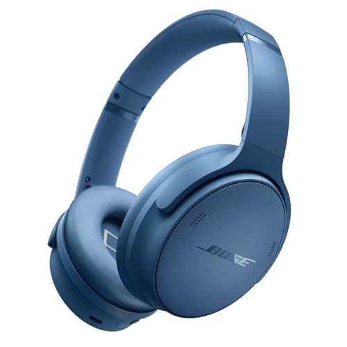 Bose QuietComfort Bluetooth Headphones, Wireless Headphones with Active Over Ear Noise Cancelling and Mic, Deep Bass, Up to 24 Hours of Playtime