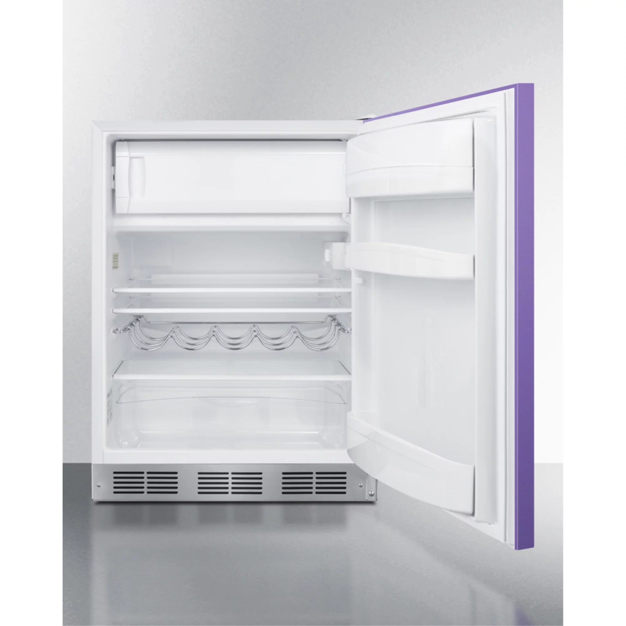 Summit Brf611whada 24" Wide 5.1 Cu. Ft. Compact Refrigerator And Freezer Combo - Purple