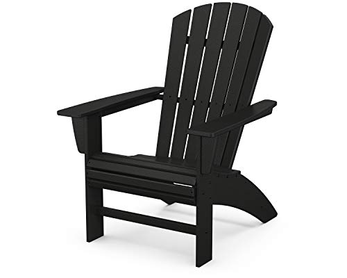 POLYWOOD Nautical Curveback Adirondack Chair, HDPE Outdoor Patio Furniture for Deck, Pool, Garden, Made in USA