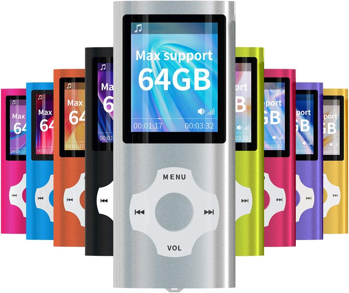 MYMAHDI Support TF Cards Slim 1.8 LCD Mp3 Mp4 Player Media/Music/Audio Player with Accessories Black