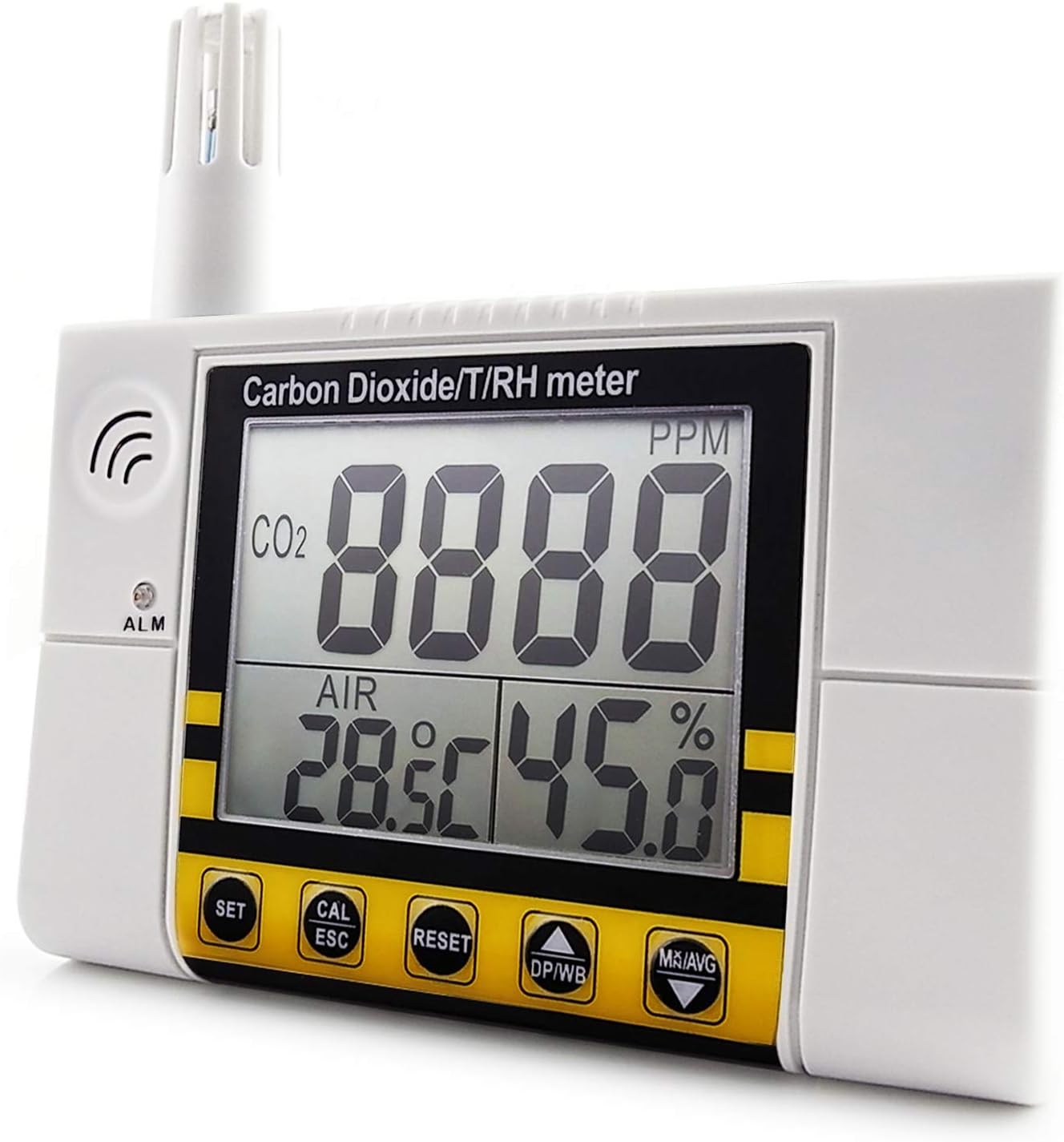 CO2 Controller Carbon Dioxide Controller CO2 Meter Monitor Day and Night Relay Function, NDIR CO2 Sensor for Green House, Grow Rooms, Factory, Home