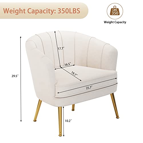 Andeworld Velvet Accent Chair, Upholstered Modern Single Sofa Side Chair