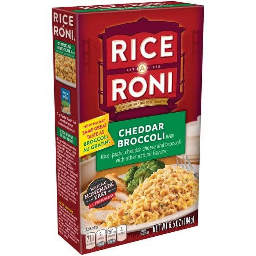 Rice-a-Roni, Cheddar Broccoli, 6.5oz (Pack of 32)