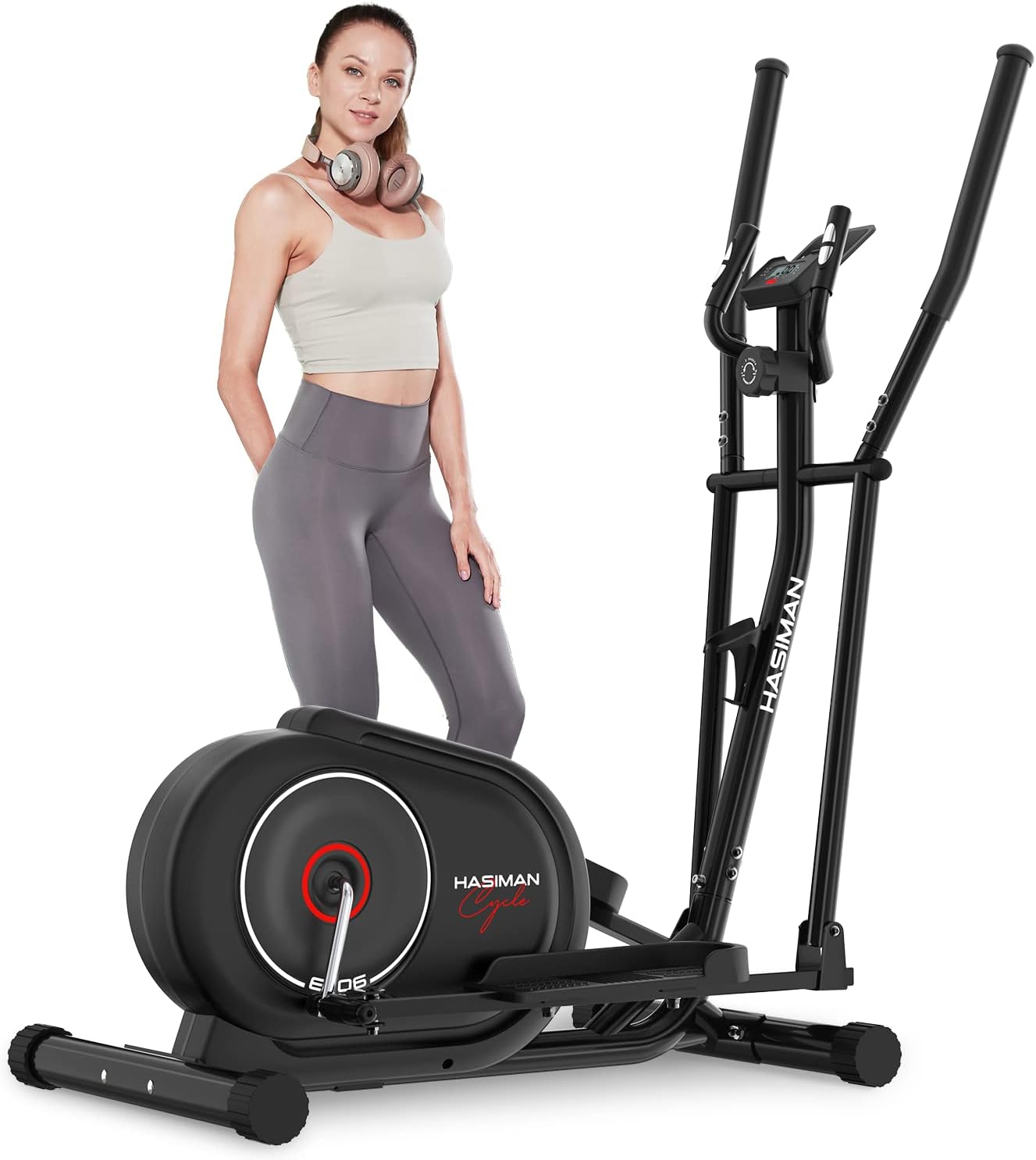 HASIMAN Elliptical Machine for Home Use Elliptical Exercise Machine with Silent Magnetic Elliptical Training Machines with 8 Levels Adjustable