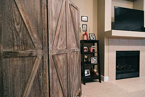 Premium Home Room Divider and Folding Privacy Screens for Partition, Wall dividers, Room Separator, Temporary Wall, Rustic Barnwood (Barnwood X)