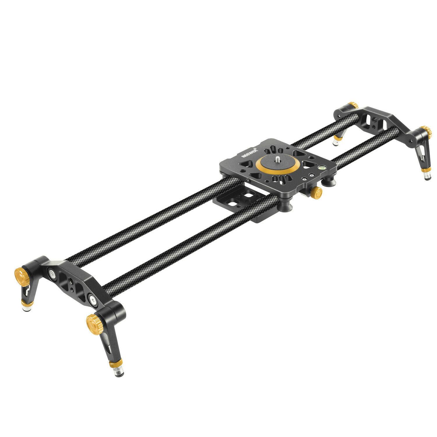 Neewer 23.6 inches/60 Centimeters Carbon Fiber Camera Track Slider Video Stabilizer Rail with 6 Bearings for Dslr Camera DV Vide