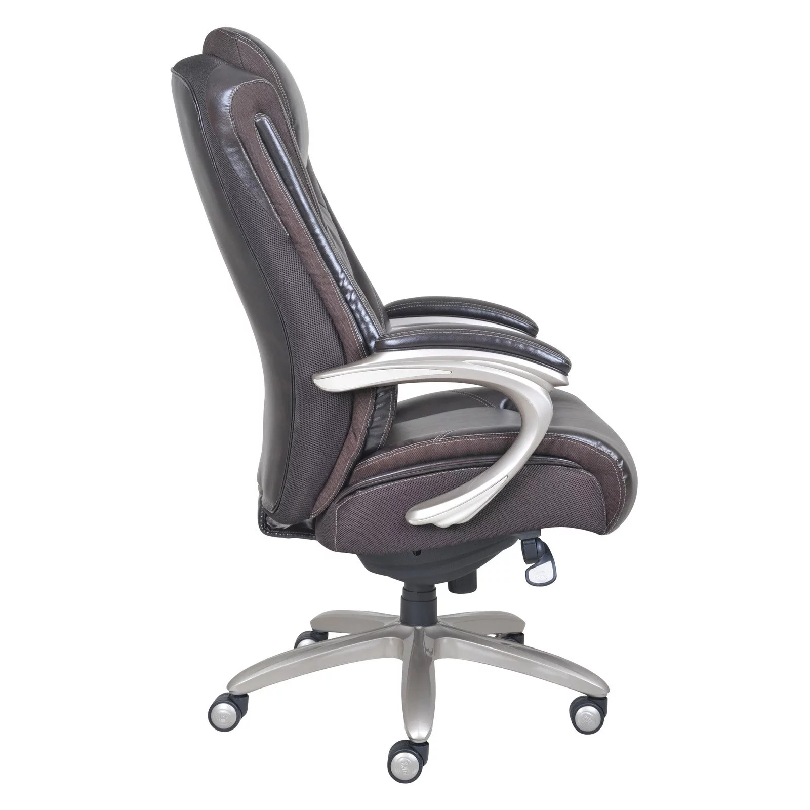 Serta Bonded Leather Big & Tall Office Chair with Smart Layers, 350 lb. Capacity, Black