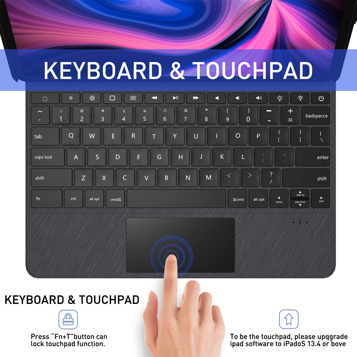 doqo Magnetic Keyboard Case for iPad Air 5th Generation(2022)/iPad Air 4th Generation(2020), iPad Pro 11 2018/2020/2021
