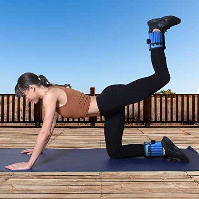 Gymenist Pair Of Adjustable Ankle Weights Can Be Adjusted Easily With Metal Sticks Weight Set of 2 Wrist and Ankle Workout Exercise Weights