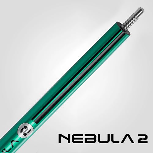 RHINO Nebula 2 Pool Cue - 100% Carbon Fiber Shaft & Composite Butt. Time Crystal Tip, Pro Taper Design, 12.4 mm,12.8 mm. 3/8-8 Joint