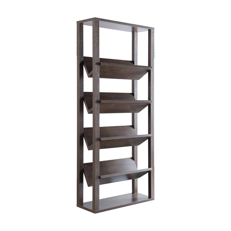 Furniture of America Rubus Wood 5-Shelf 71-inch Etagere Bookcase in Walnut