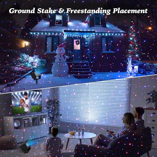 AIRIVO Outdoor Laser Lights Projector, 5 Color Motion Firefly Lights Star Show Projection Light