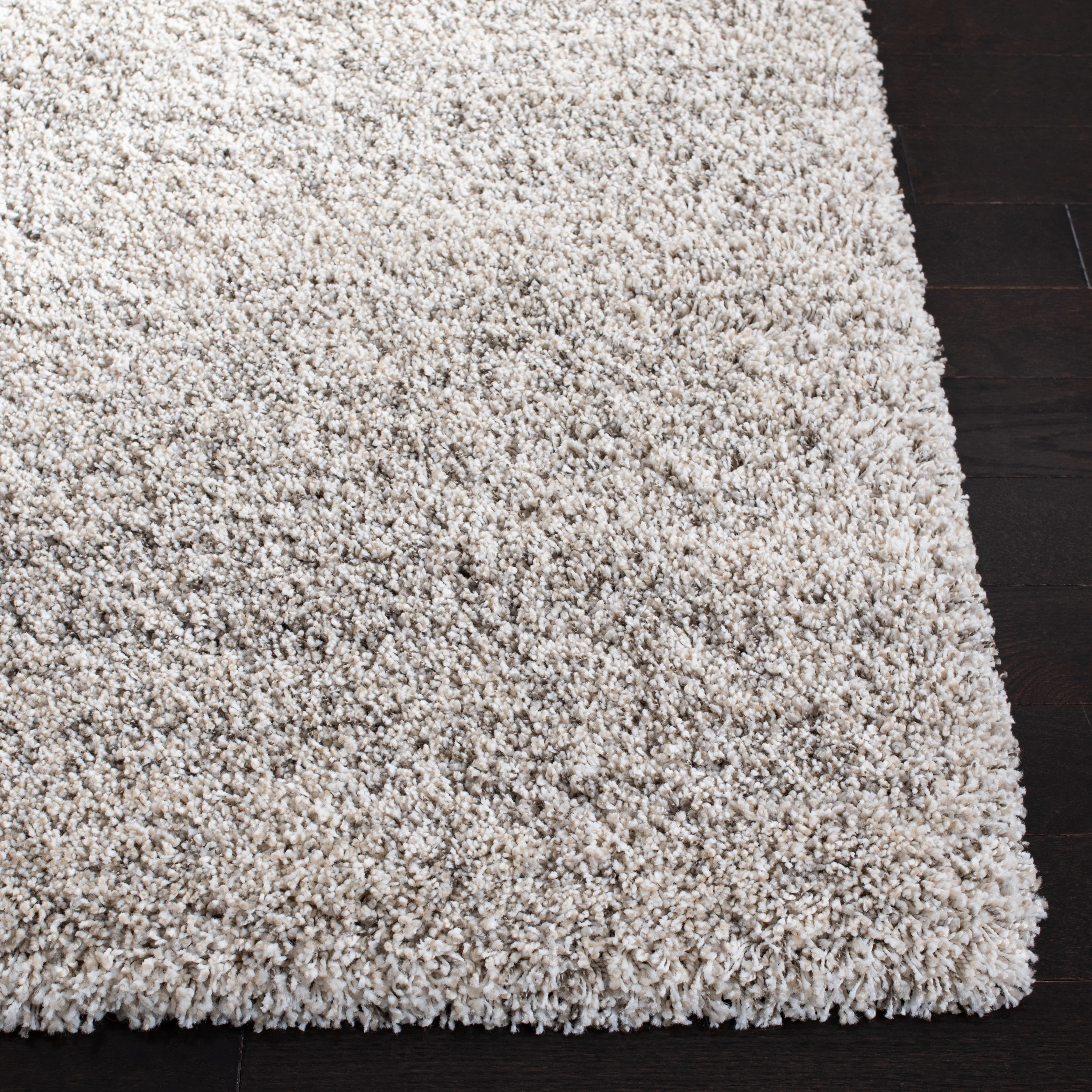 SAFAVIEH Hudson Shag Jaden Striped Area Rug, Ivory/Grey, 10' x 14'
