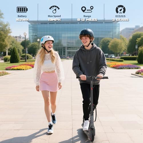 Electric Scooter for Kids 10+, 350W Motor, Max 12Miles Long Range, 19 MPH Max Speed, 8.5" Solid Tire