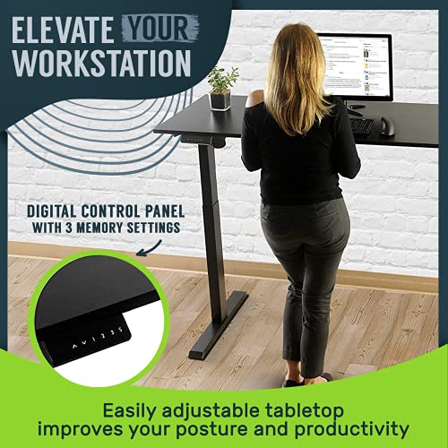 TechOrbits Electric Standing Desk Frame 60 x 24 Inch Tabletop