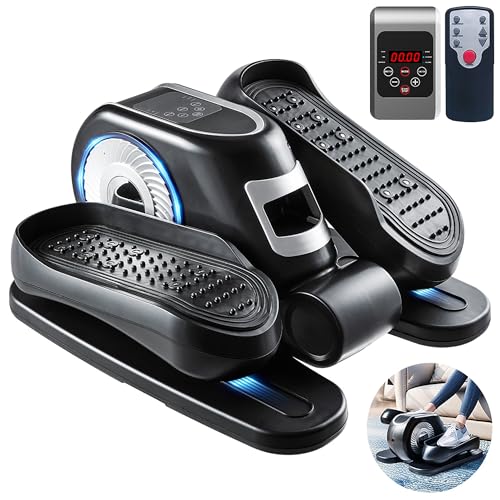 Zakle Under Desk Elliptical Machine, Ellipse Leg Exerciser w/Remote Control & 12 Adjustable Speeds