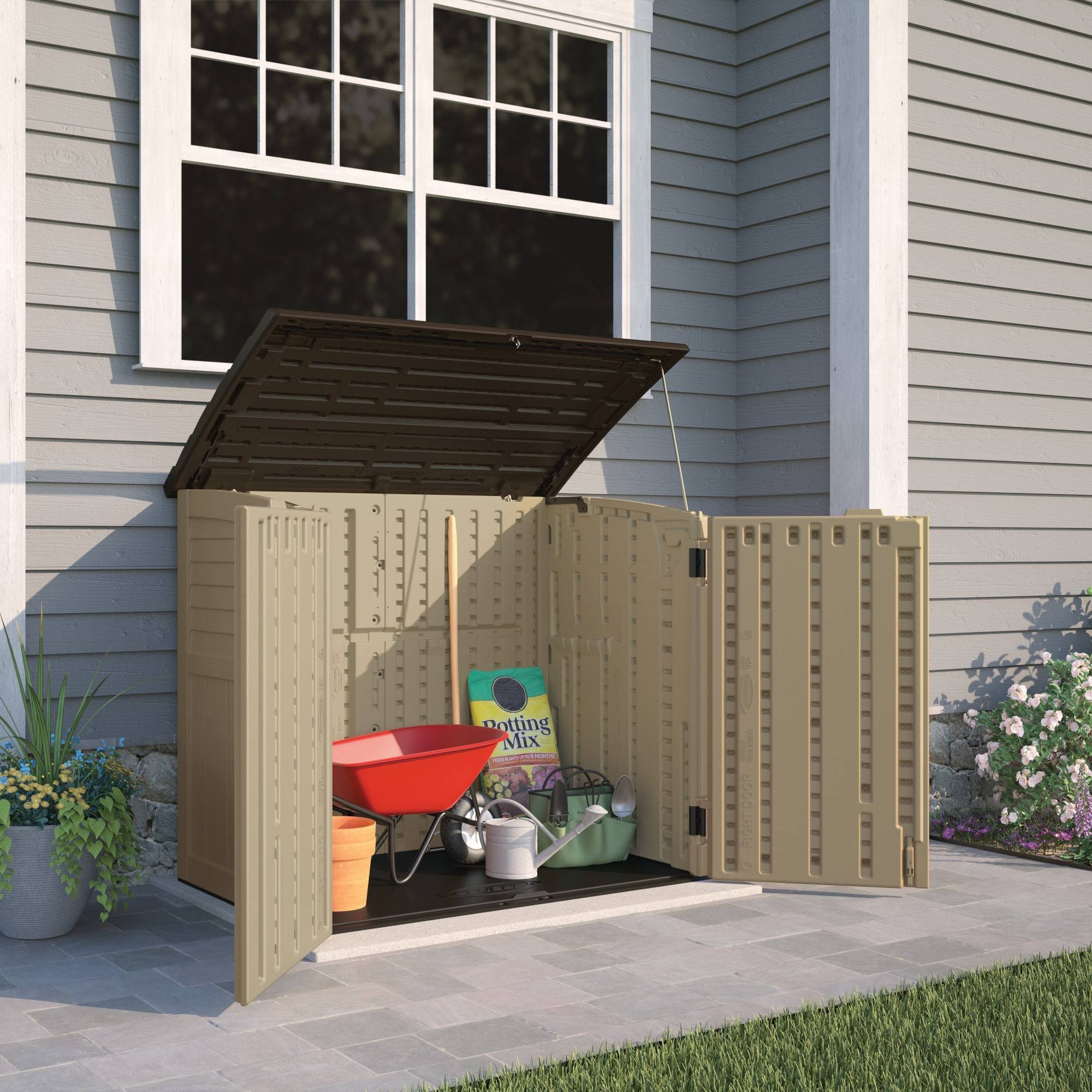 Suncast 34 Cu. ft. Horizontal Storage Shed