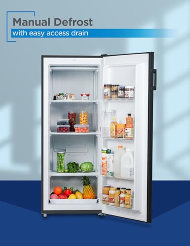 BLACK+DECKER 8.5 Cu. Ft. Upright Freezer, Stand Up Freezer with Mechanical Temperature Control, Freezer Upright with 3 Shelves and 4 Door Bins