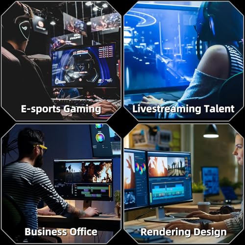Gaming PC Desktop Computer, AMD Ryzen 5 5500 up to 4.2GHz, Radeon RX 550 4GB, 16G DDR4 RAM, 1TB NVME SSD, WiFi 5.0