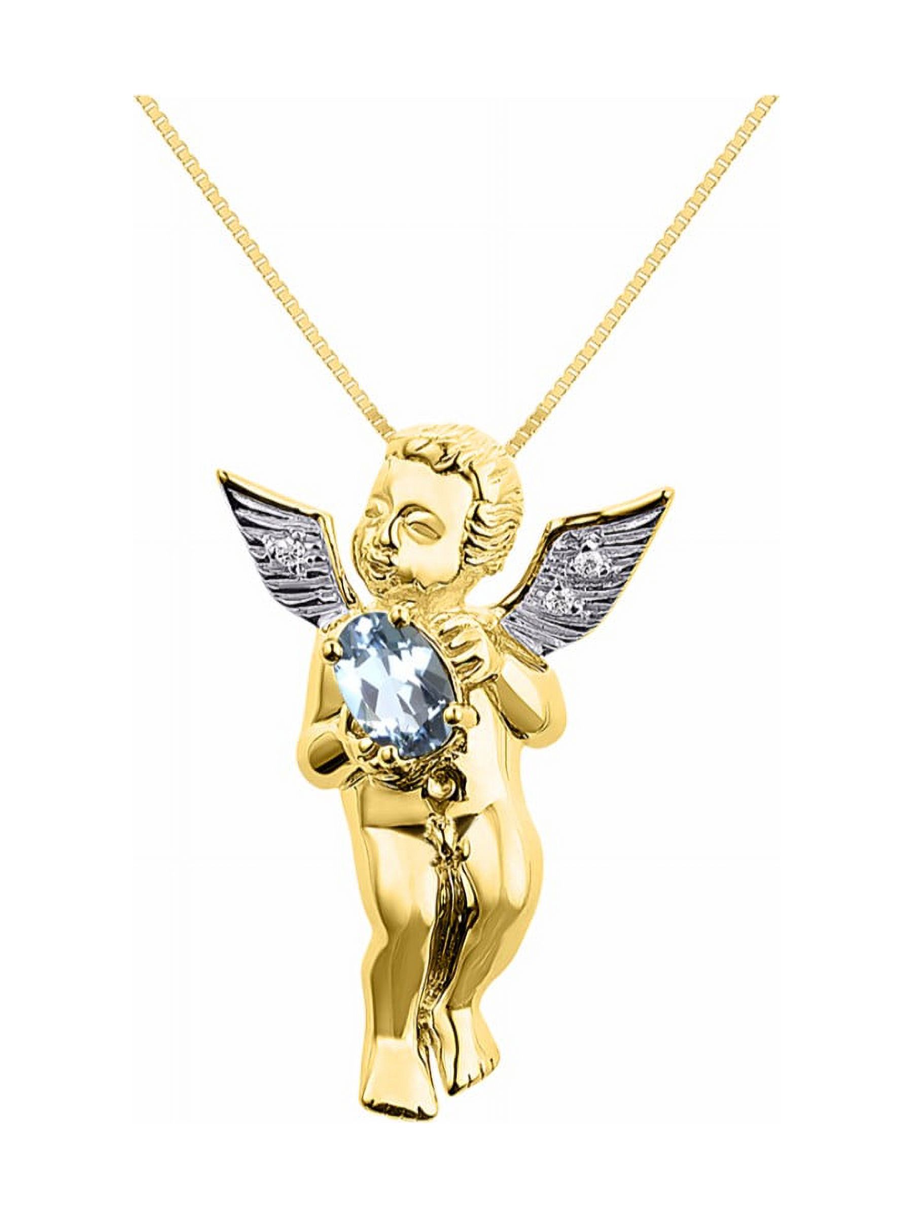 RYLOS Jewelry For Women Yellow Gold Plated Silver Hugs & Kisses Angel Necklace, Tennis Bracelet