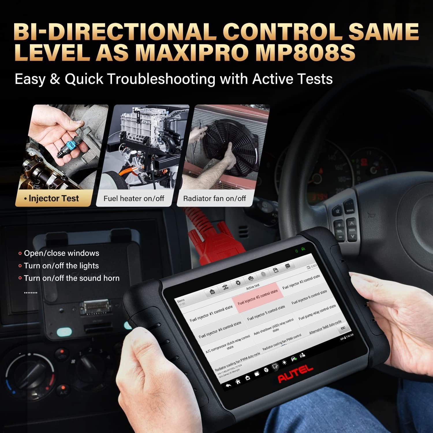 Autel MaxiCheck MX808S Scanner, 2024 Bidirectional 11OS US Ver. of MaxiCOM MK808S/ MK808Z, Function as MX900 MK900 MK900BT, 3000+ Active Test