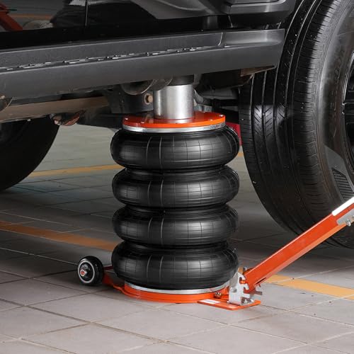 VEVOR Air Jack, 6 Ton/13000 lbs Quadruple Bag Air Jack, Lift up to 26.5", with Heightened Column & Adjustable Handle, Thick Rubber Pad