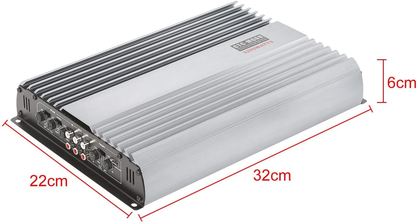 3200W 12V 4 Channel Car Amplifier Stereo Power Amp Audio 4CH Bass Sub Woofer