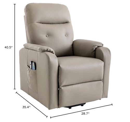 Lift Recliner Chair with Adjustable Angle, Electric Power Lift Chairs Recliners for Elderly with 5 Modes & Side Pocket