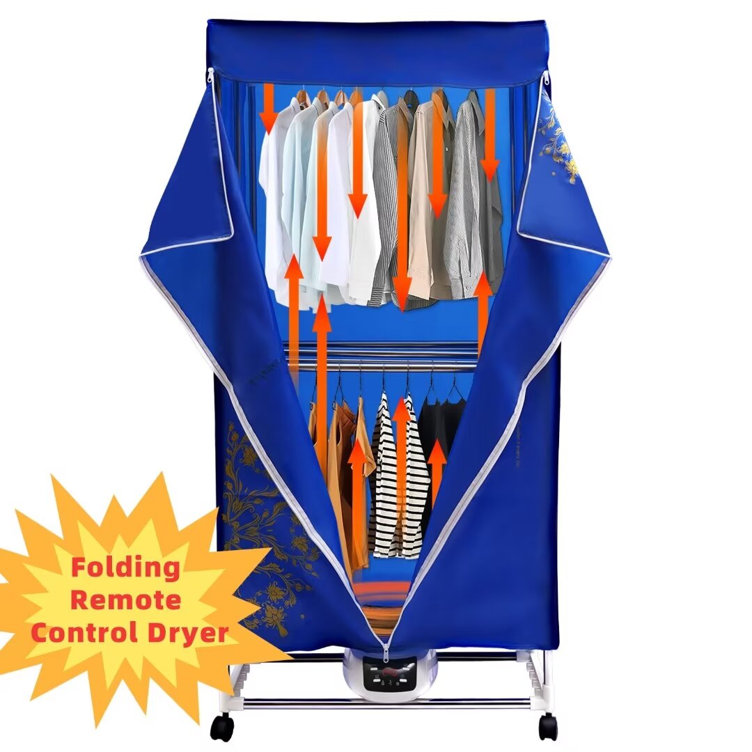 Oukaning Clothes Dryer Machine Portable Travel Electric Clothes Drying 5-layer 60-70℃