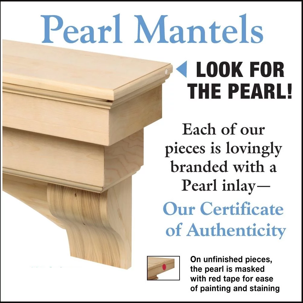 Pearl Mantels Auburn Versatile Premium Wood Mantel Shelf, Unfinished, Paint And Stain Grade, 48"L & 9.5"D, Hang Alone