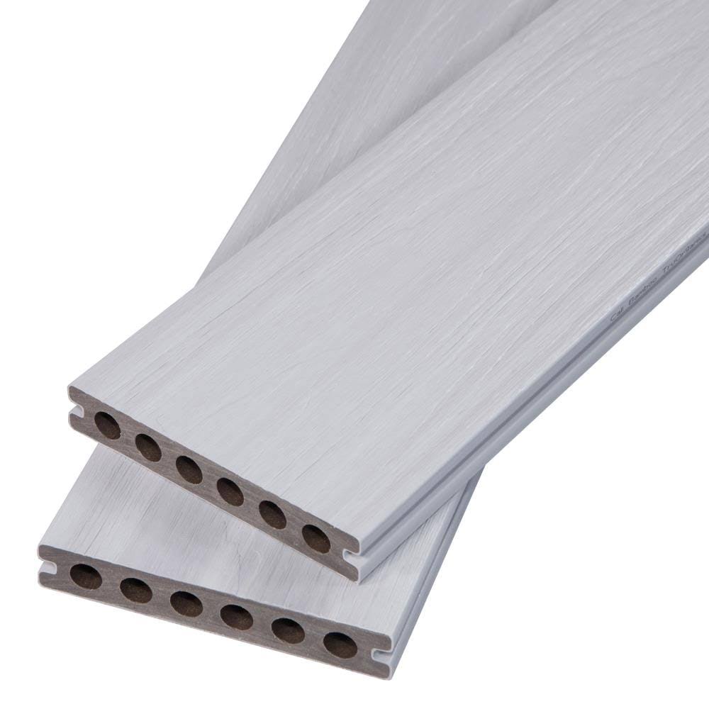 Cali TruOrganics 16-ft Glacier Grooved Composite Deck Board in Gray | 7502006000