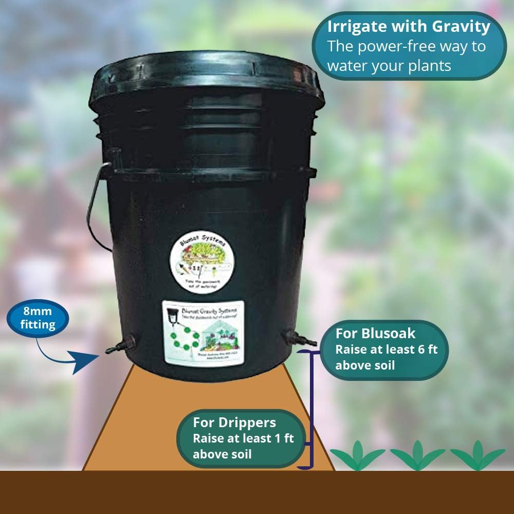 Blumat Drip System - 6 Pack Small Kit with Reservoir - Smart Automatic Watering System, Great for Vacation, Made in Austria