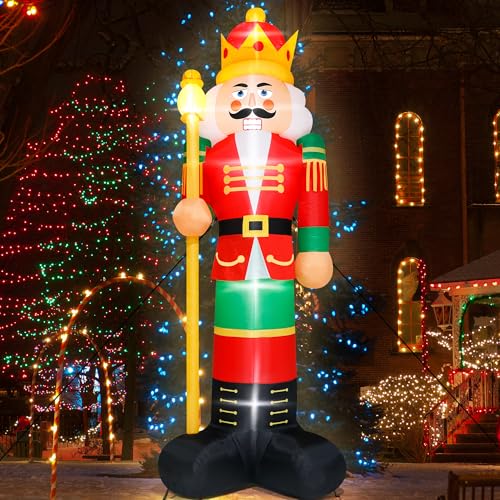 16FT Christmas Inflatable Snowman Outdoor Decorations, Giant Christmas Snowman, Holiday Blow Up Yard Decor with LED Lights