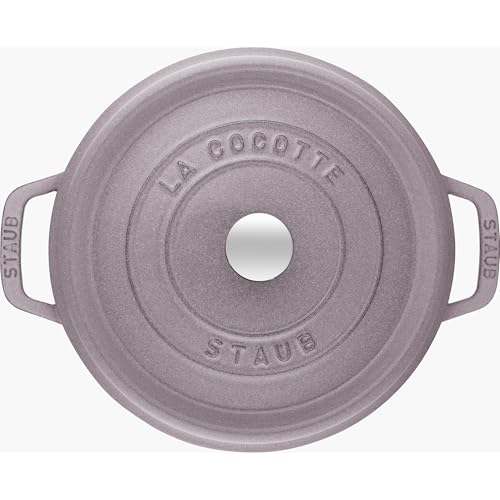 STAUB Cast Iron Dutch Oven 5.5-qt Round Cocotte, Made in France, Serves 5-6, Black Matte