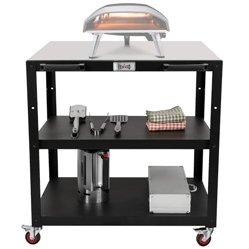35” Outdoor Grill Cart with Sink, Outdoor Kitchen Sink Station with Hose Hook Up, Free Standing Sink with Wheels