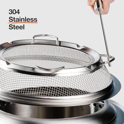 Solo Stove Bonfire Shield - Durable Stainless Steel Spark Protector Mesh Screen for Fire Pits