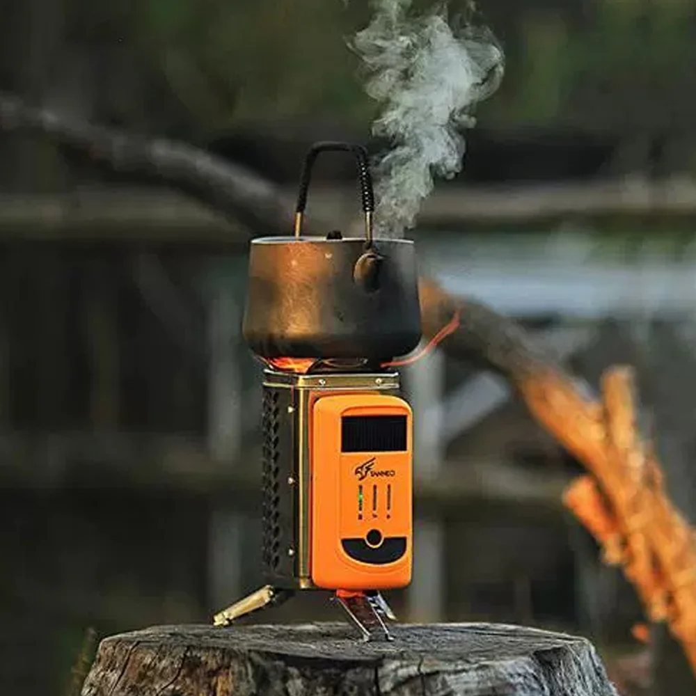 TANNEO Electric Furnace Portable Power Generating Burner for Camping and Picnic - USB Rechargeable SmokeFree Stove for Outdoor Cooking