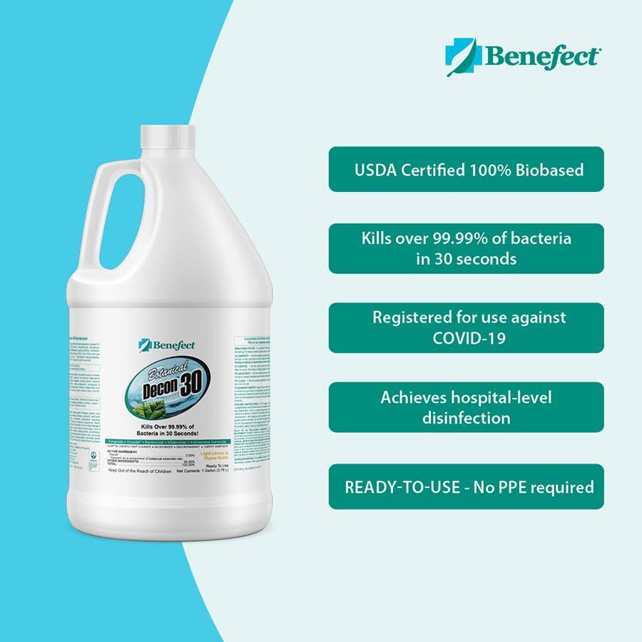 Benefect Decon 30: Botanical Disinfectant - 5 Gallon Single