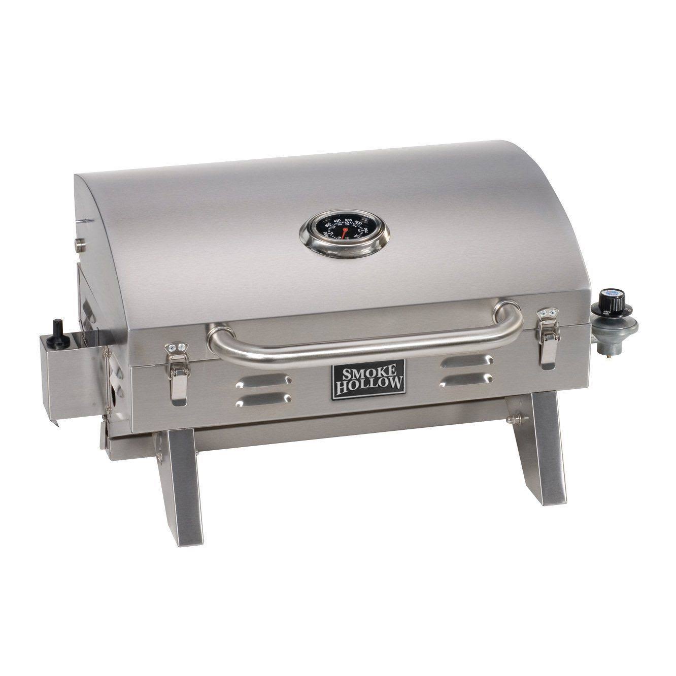 Tabletop Propane Gas Grill Stainless Steel Portable Camping BBQ Cooking Surface