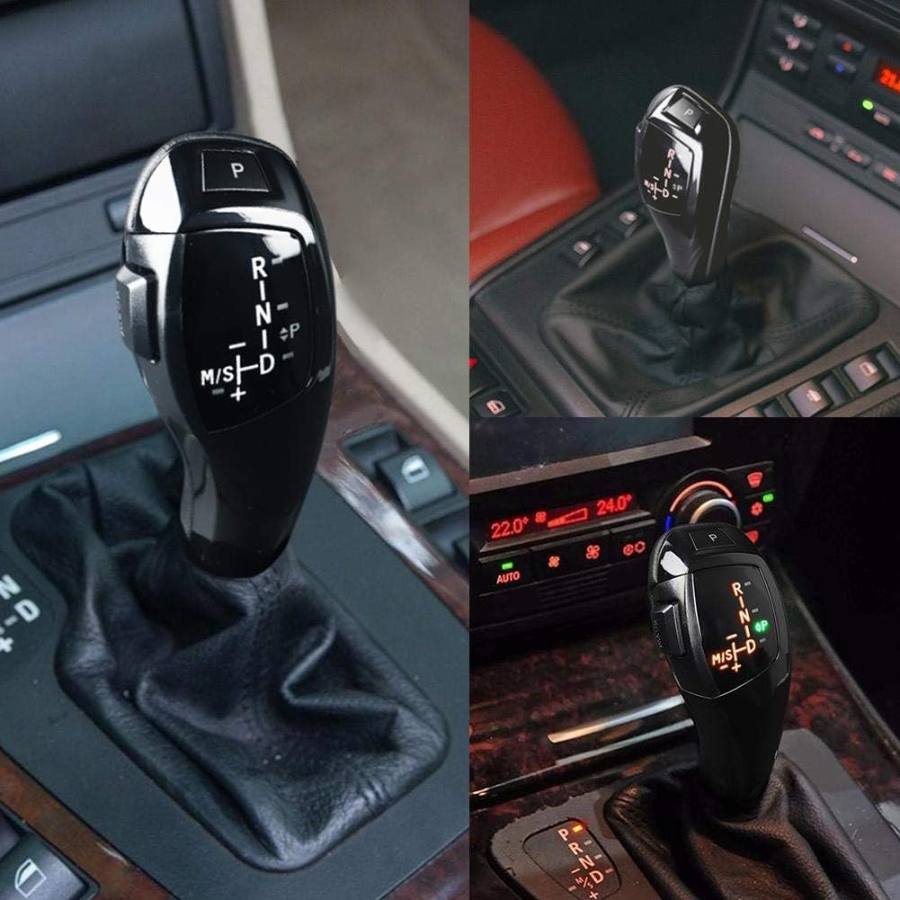 Akozon Gear Shift Knob F30 Style LHD Automatic LED Head Shifter Retrofit Kit for E81 E84 E89 E90 E91 E92 E93(Jet Black)