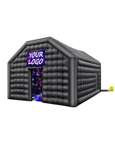 VEVOR Inflatable Nightclub, 26.2 x 19.7 x 13.1 Ft, Blow up Party Tent with Disco Lights & 1100W Blower, Large Inflatable Night Club Tent for Adults