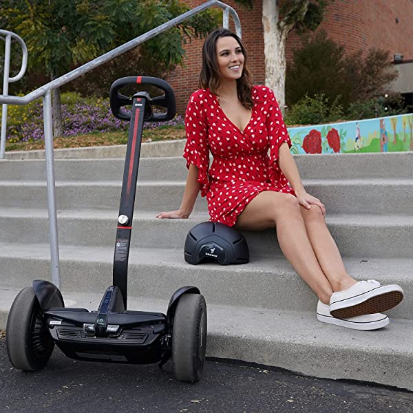 Segway Ninebot S and S-Max Smart Self-Balancing Electric Scooter with LED Light, Powerful and Portable, Compatible with Gokart kit Ninebot S, Black