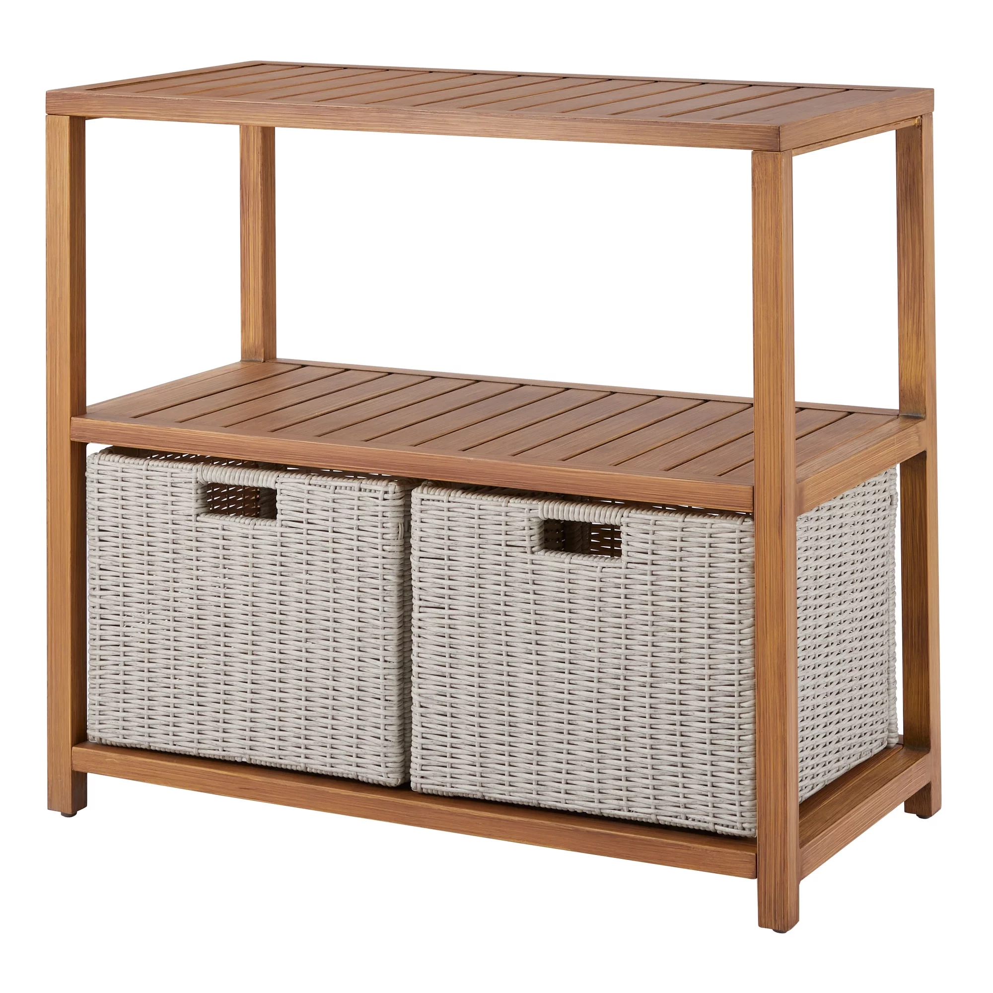 Better Homes & Gardens Davenport Outdoor Patio Rectangular Steel Console Table, Gray