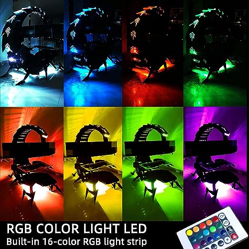 Ergonomic Gaming Chair Computer Cockpit Zero Gravity Scorpion Gaming Chair PU Leather Boss Seat Chair Cockpit with 16-Color RGB Light