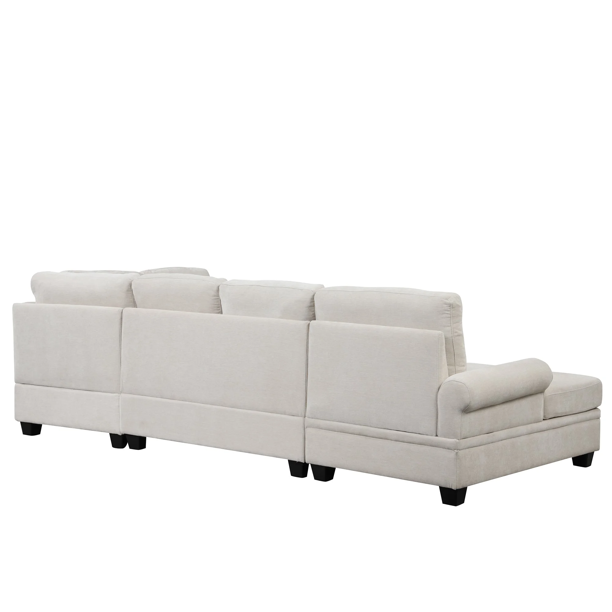 Aisha Modern U-Shaped Corner Sectional Sofa - Beige