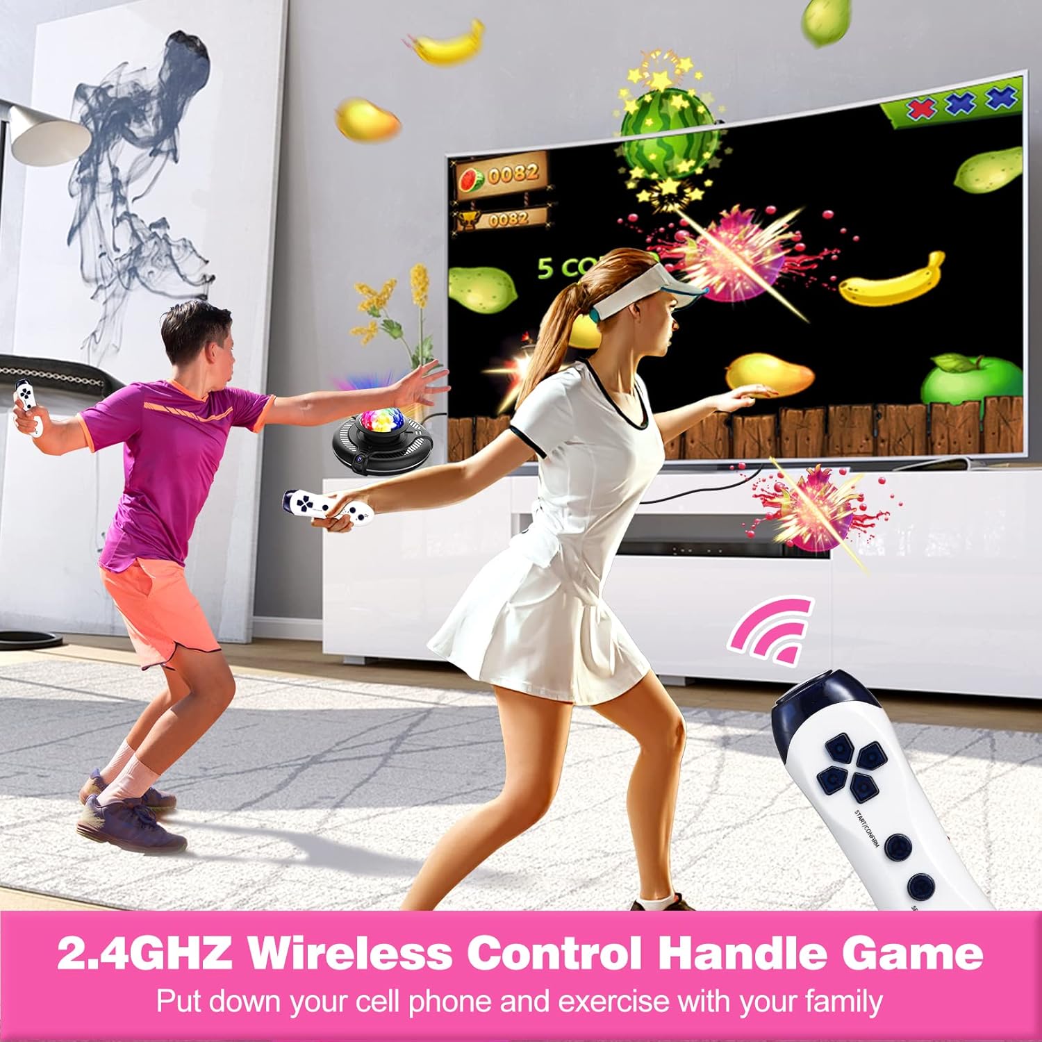 SOULGIRL Electronic Dance Mat for Adult Kids, HDMI Wireless Musical Double User Dance Floor Mat w/ HD Camera for TV