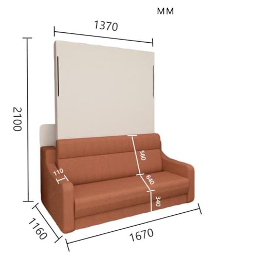 Full Size Murphy Bed Cabinet with Shelf and Drawers, Plywood Hidden Beds,Wall Bedframe for Bedroom,Space-Saving, Noise Free, White