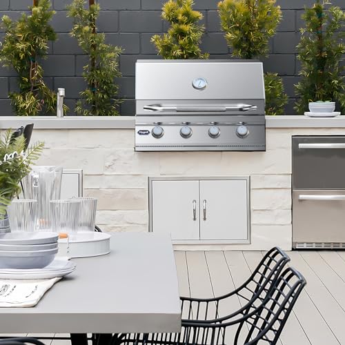 Hygrill Built In Grill, Stainless Steel Outdoor Kitchen Grill Head with Weather Proof Cover